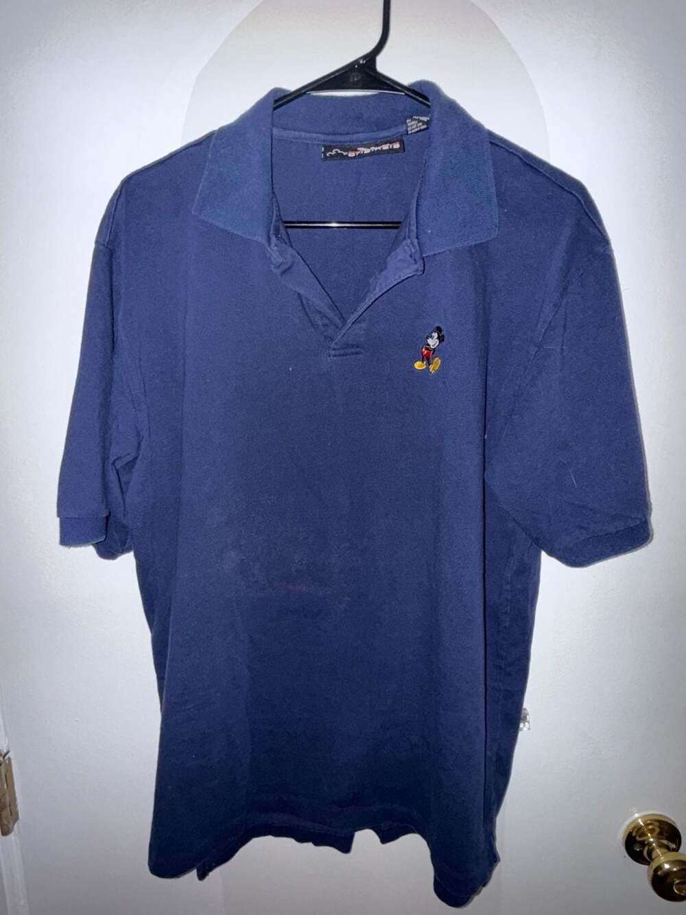 Vintage Disney Originals Polo Mens XL Blue Embroidered Mickey Mouse